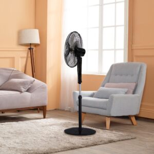 16 Inch (40cm) Pedestal Fan with Remote Control-Black RD-40FC(5)